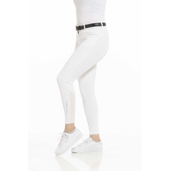Calça Equithème Claudine com fundo de silicone Branco