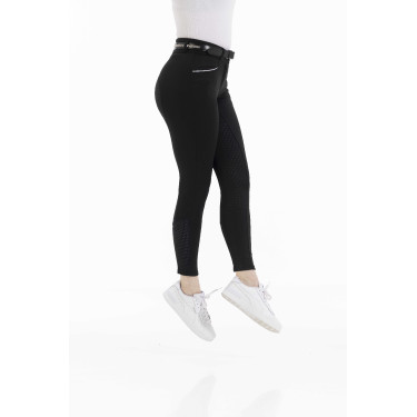 Calça Equithème Claudine com fundo de silicone Preto Calça Equithème Claudine com fundo de silicone Preto