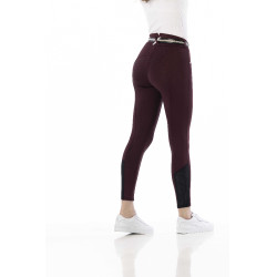 Calça Equithème Claudine com fundo de silicone Bordéus Bord&amp;amp;amp;amp;amp;ocirc;