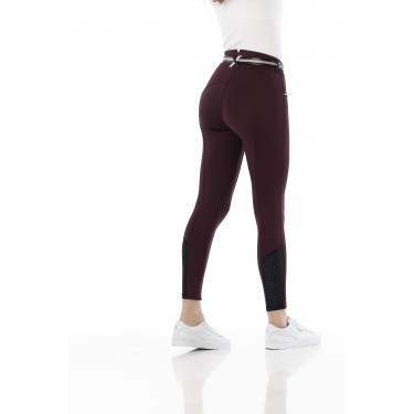 Calça Equithème Claudine com fundo de silicone Bordéus Bord&amp;amp;amp;amp;amp;ocirc;
