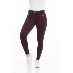 Calça Equithème Claudine com fundo de silicone Bordéus Bord&amp;amp;amp;amp;amp;ocirc;