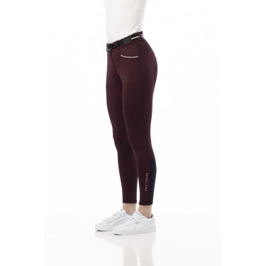 Calça Equithème Claudine com fundo de silicone Bordéus Bord&amp;amp;amp;amp;amp;ocirc;