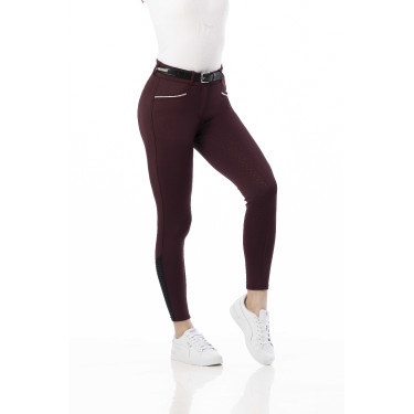 Calça Equithème Claudine com fundo de silicone Bordéus Bord&amp;amp;amp;amp;amp;ocirc;