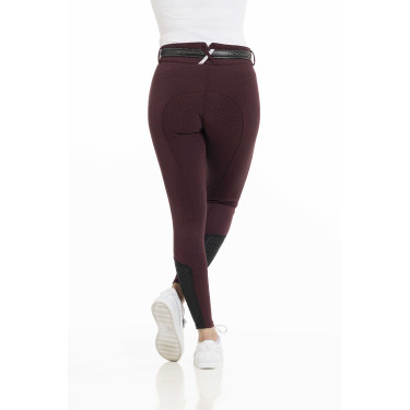 Calça Equithème Claudine com fundo de silicone Bordéus Bord&amp;amp;amp;amp;amp;ocirc;
