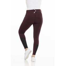 Calça Equithème Claudine com fundo de silicone Bordéus Bord&amp;amp;amp;amp;amp;ocirc;