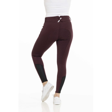 Calça Equithème Claudine com fundo de silicone Bordéus Bord&amp;amp;amp;amp;amp;ocirc;