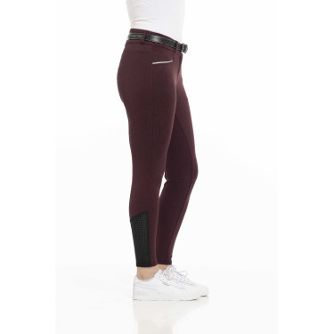 Calça Equithème Claudine com fundo de silicone Bordéus Bord&amp;amp;amp;amp;amp;ocirc;