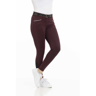 Calça Equithème Claudine com fundo de silicone Bordéus Bord&amp;amp;amp;amp;amp;ocirc;