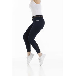 Calça Equithème Claudine com fundo de silicone Azul-marinho