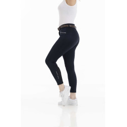 Calça Equithème Claudine com fundo de silicone Azul-marinho
