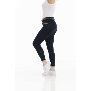 Calça Equithème Claudine com fundo de silicone Azul-marinho