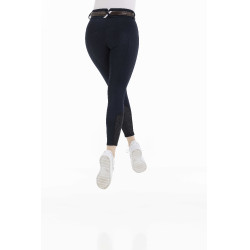 Calça Equithème Claudine com fundo de silicone Azul-marinho