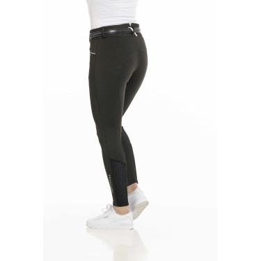 Calça Equithème Claudine com fundo de silicone Verde escuro