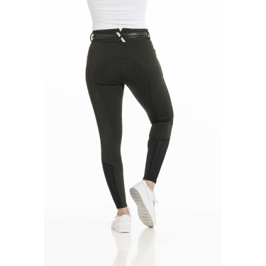 Calça Equithème Claudine com fundo de silicone Verde escuro