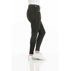 Calça Equithème Claudine com fundo de silicone Verde escuro