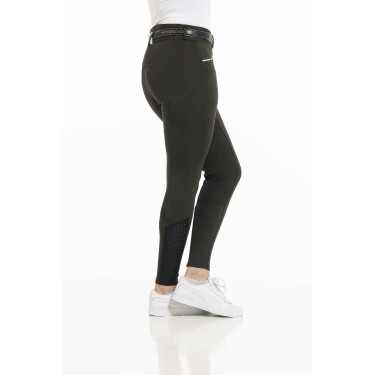 Calça Equithème Claudine com fundo de silicone Verde escuro