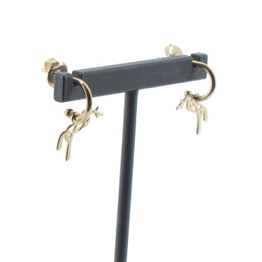 Brincos Argolas Pénélope Léonie Dourada Ouro