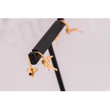 Brincos Argolas Pénélope Léonie Dourada Ouro