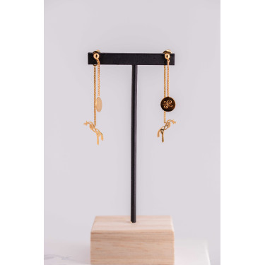 Brincos Pénélope Yuna Dourada Ouro