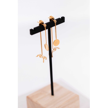 Brincos Pénélope Yuna Dourada Ouro