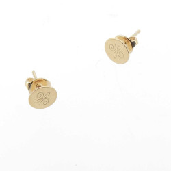 Brincos de pressão Pénélope Lou Arabesque Dourada Ouro