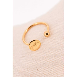 Anel Pénélope Lisa Dourada Ouro