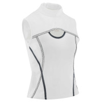 Polo Equithème Puebla sem mangas Branco / cinza