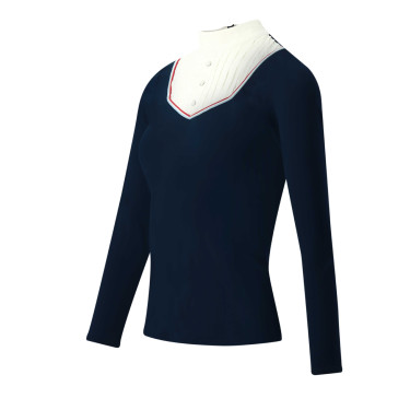 Polo Equithème Cabourg lange mouwen Azul-marinho