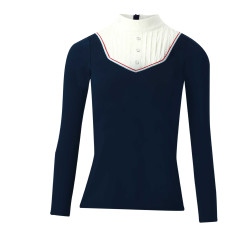 Polo Equithème Cabourg lange mouwen Azul-marinho