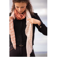 Estola Alix Pénélope Cru / ferrugem Branco