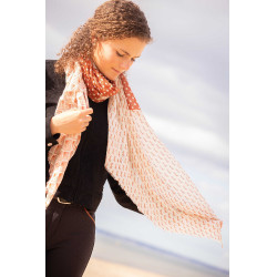 Estola Alix Pénélope Cru / ferrugem Branco