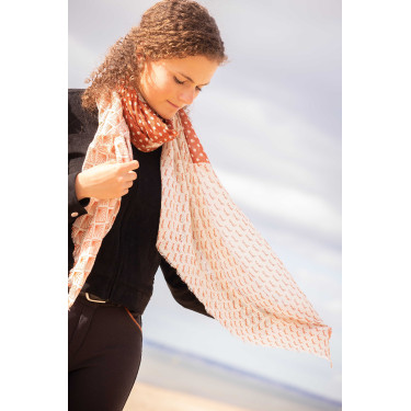 Estola Alix Pénélope Cru / ferrugem Branco