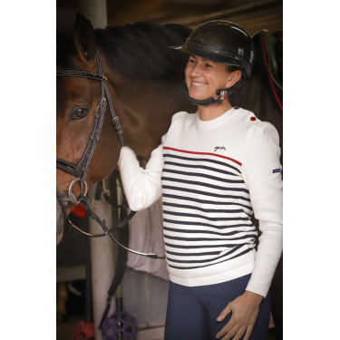 Camisola Pénélope x Saint James Maelle Cru / marinho / vermelho Motivos