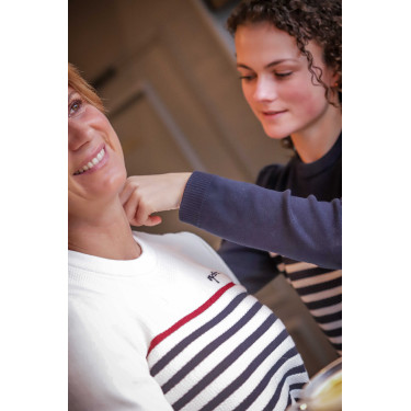 Camisola Pénélope x Saint James Maelle Cru / marinho / vermelho Motivos