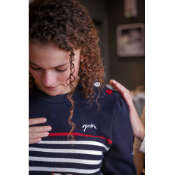 Camisola Pénélope x Saint James Maelle Marinho / cru / vermelho Motivos Camisola Pénélope x Saint James Maelle Marinho / cru / vermelho Motivos