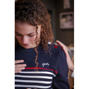 Camisola Pénélope x Saint James Maelle Marinho / cru / vermelho Motivos Camisola Pénélope x Saint James Maelle Marinho / cru / vermelho Motivos