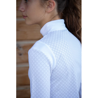 Polo de competição Sevilha Pénélope de mangas compridas Branco