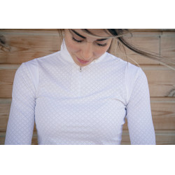 Polo de competição Sevilha Pénélope de mangas compridas Branco