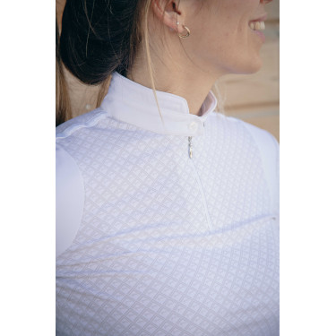 Polo de competição Sevilha Pénélope de mangas compridas Branco