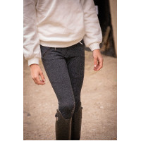 Calça de equitação Romy Pénélope infantil Cinza mesclado Cinzento