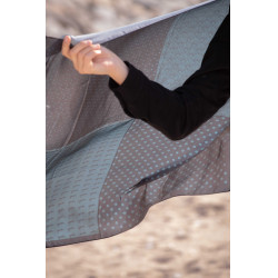 Lenço Pénélope Mya Preto / azul-petróleo