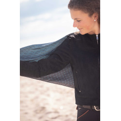 Lenço Pénélope Mya Preto / azul-petróleo