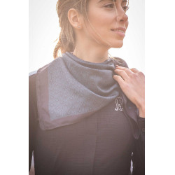 Lenço Pénélope Mya Preto / azul-petróleo