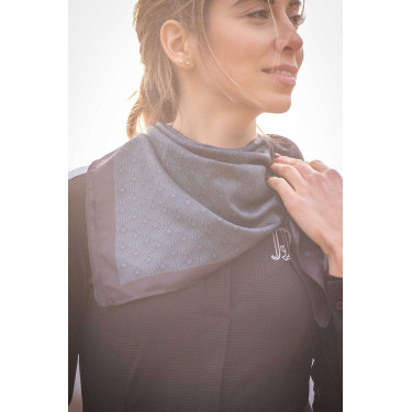 Lenço Pénélope Mya Preto / azul-petróleo