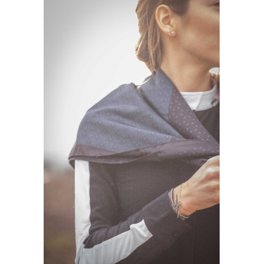 Lenço Pénélope Mya Preto / azul-petróleo