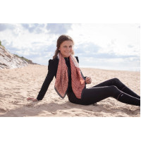 Lenço Pénélope Mya Cru / ferrugem Branco