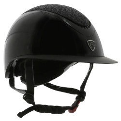 Capacete Equithème Wings Preto brilhante lamê Capacete Equithème Wings Preto brilhante lamê