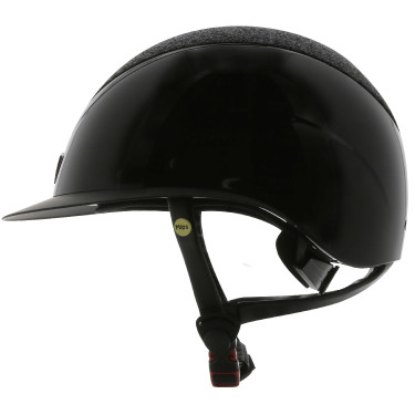 Capacete Equithème Wings Preto brilhante lamê
