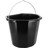 Balde Hippotonic com bordas planas 20 litros Preto