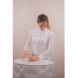 Polo de competição Pénélope Las Honey de mangas compridas Branco